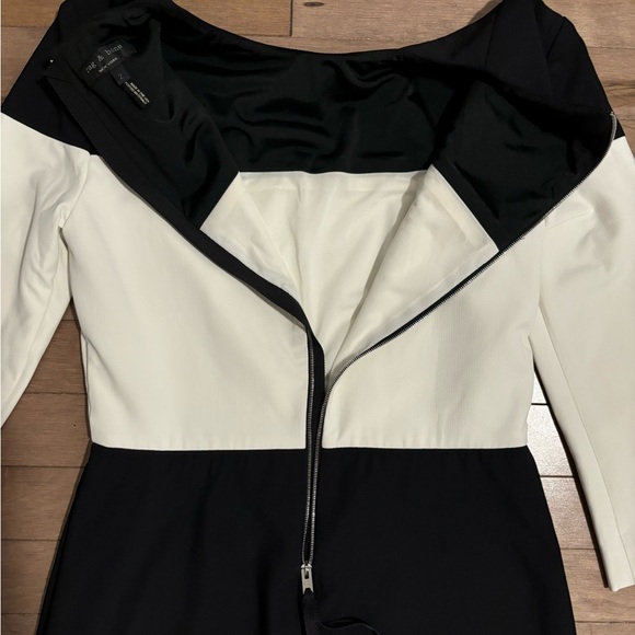 Black and white 3/4 sleeve rag & bone dress size 2 - Picture 4 of 9